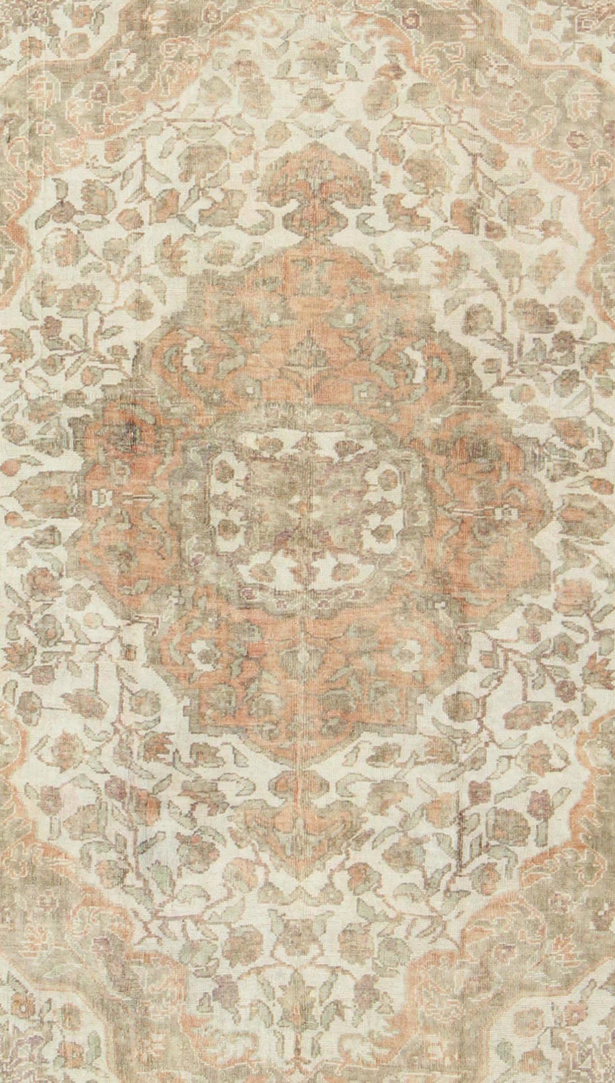 peach vintage rug