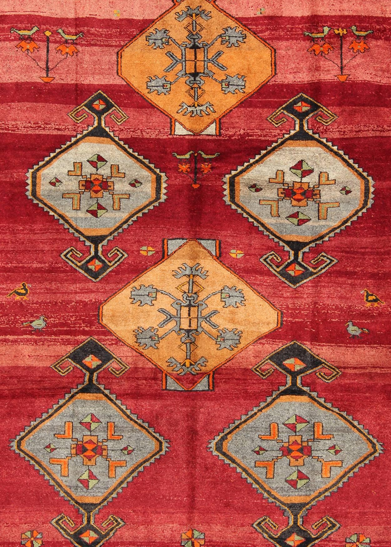 six vintage rugs