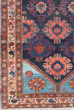 Antique Persian Malayer Carpet with Sub-Geometric Floral Design 3'3"x6'2"
