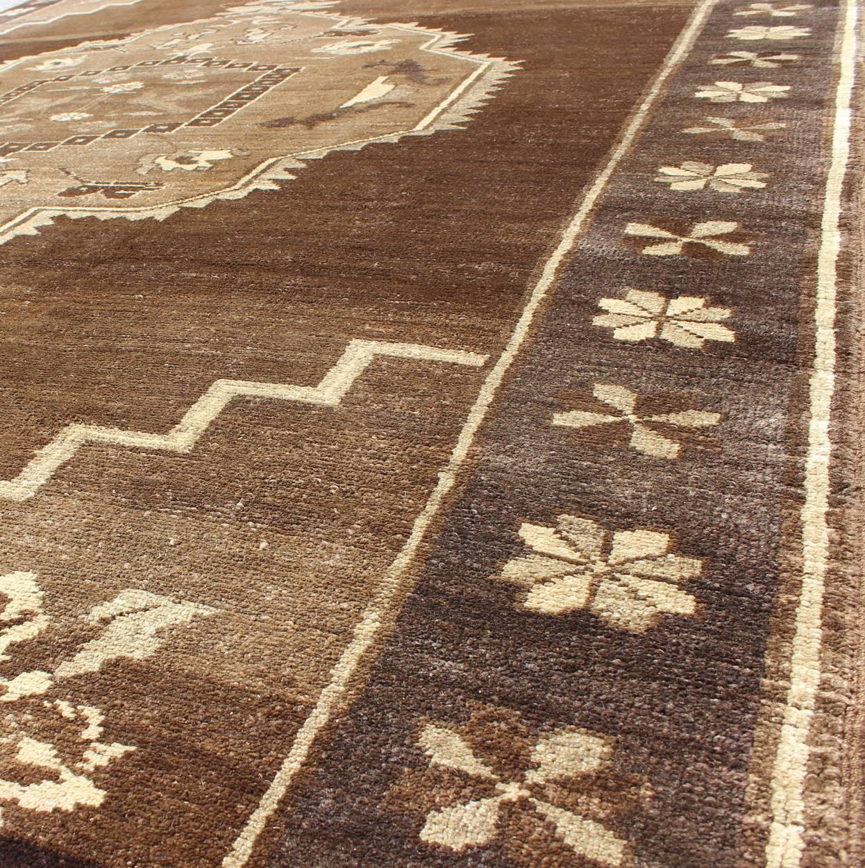 dark brown vintage rug