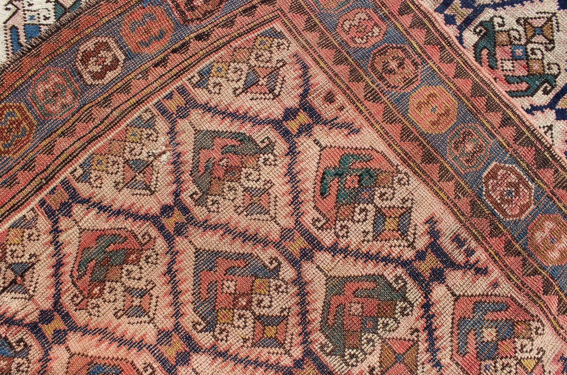 Early 20th Century Antique Karabagh Carpet with All-Over Sub-Geometric Design 4'9