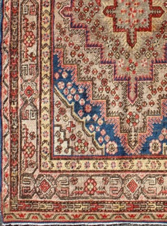 Colorful Antique Khotan Rug With Multi Layered Medallion Pattern