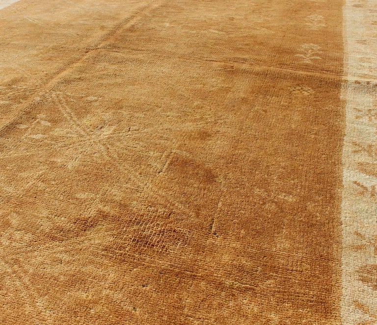 Light Brown Vintage Turkish Rug with Lattice Pattern in Light Brown and ...