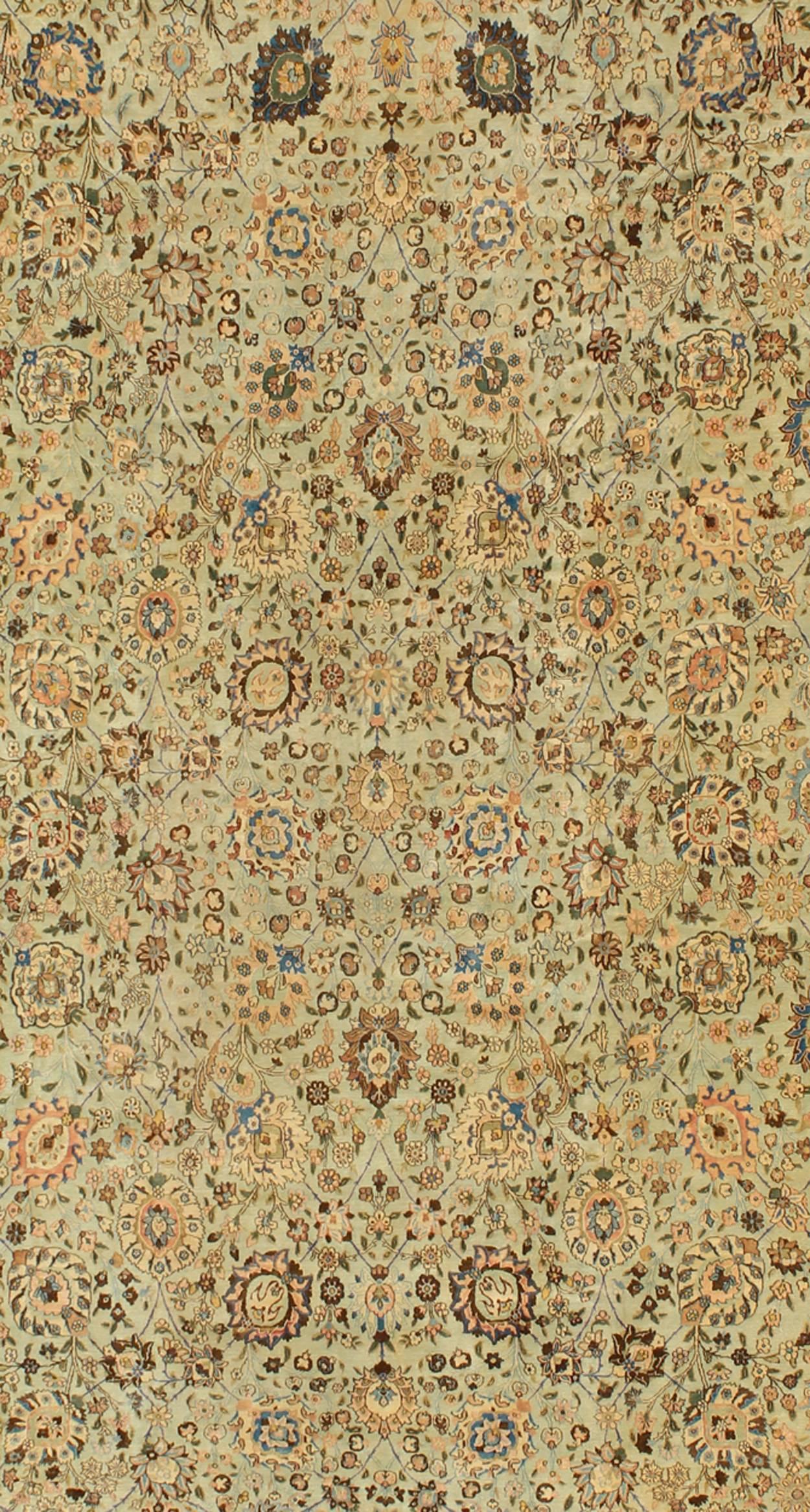 floral design tabriz rug