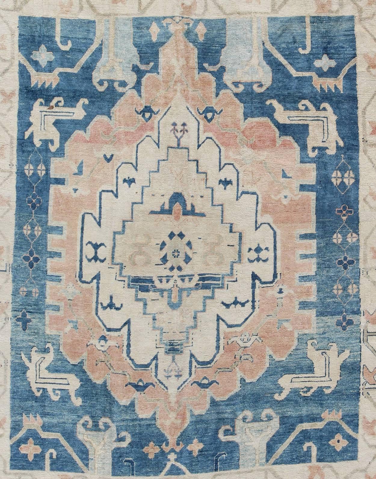 blue oushak rug