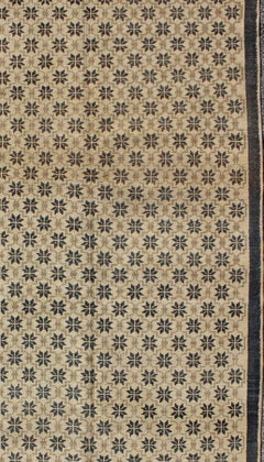 Vintage Turkish Oushak Rug with Latticework and Poinsettia Shapes