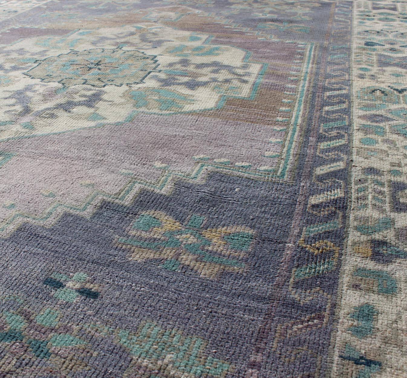 teal and purple rugs