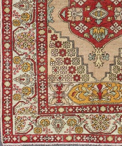 Antique Colorful Oushak Rug 4′4″ × 6′