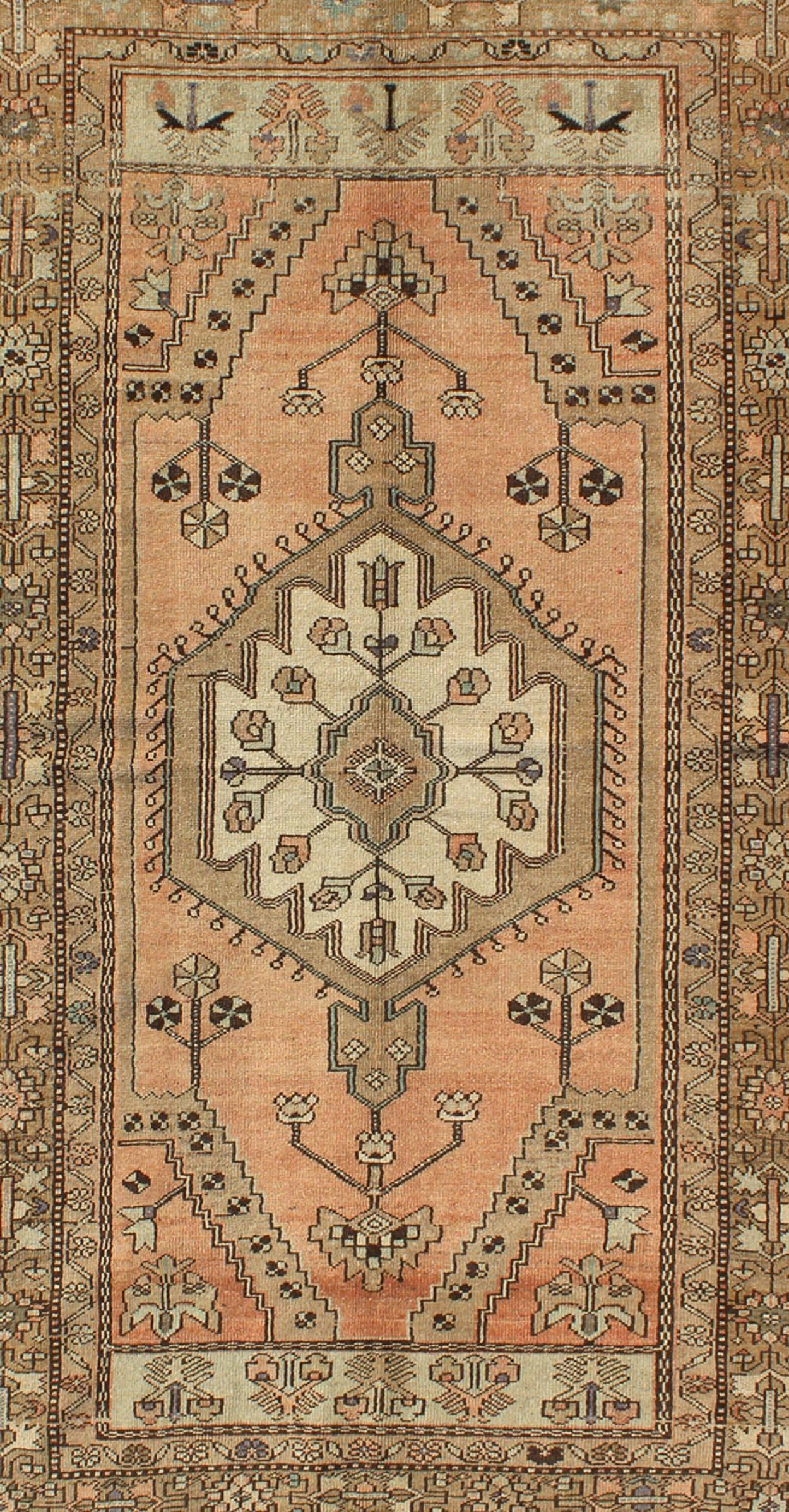 peach vintage rug turkish