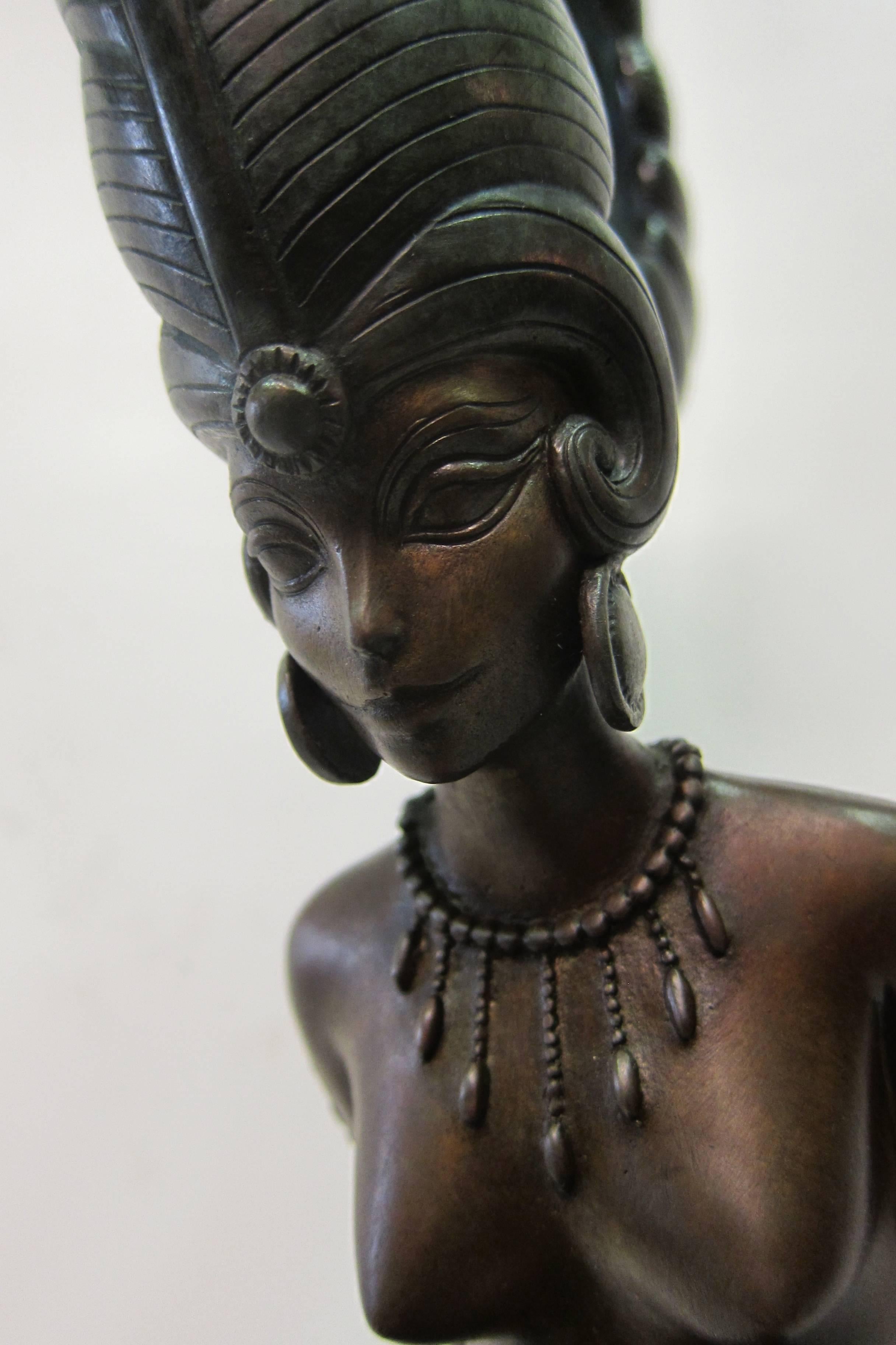 This stylish 1981 Art Deco style sculpture by the famed artist 
