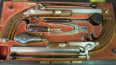 Vintage 19th Century French Dueling Pistol Set