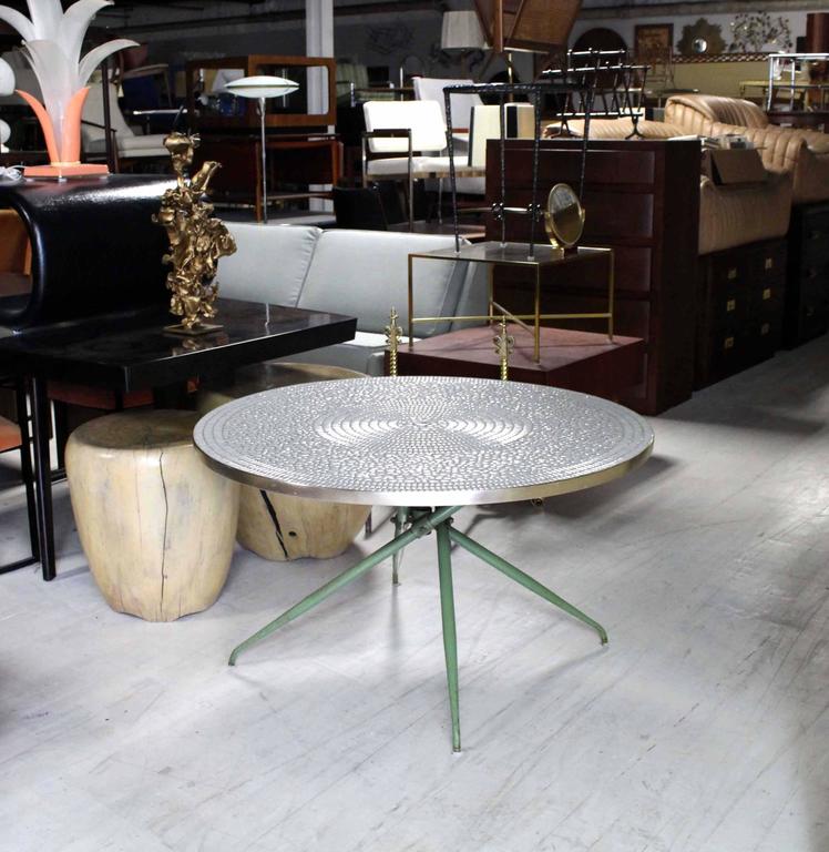 Mosaic Top Round Outdoor Table at 1stDibs