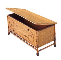 Antique Burnt Bamboo Hope Chest