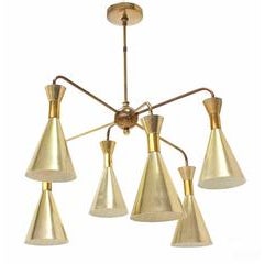 Cone Shades Sputnik Style Chandelier Light Fixture 8