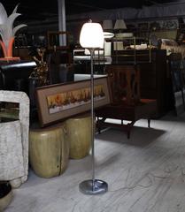 Champagne Glass Shape Chrome Base Floor Lamp