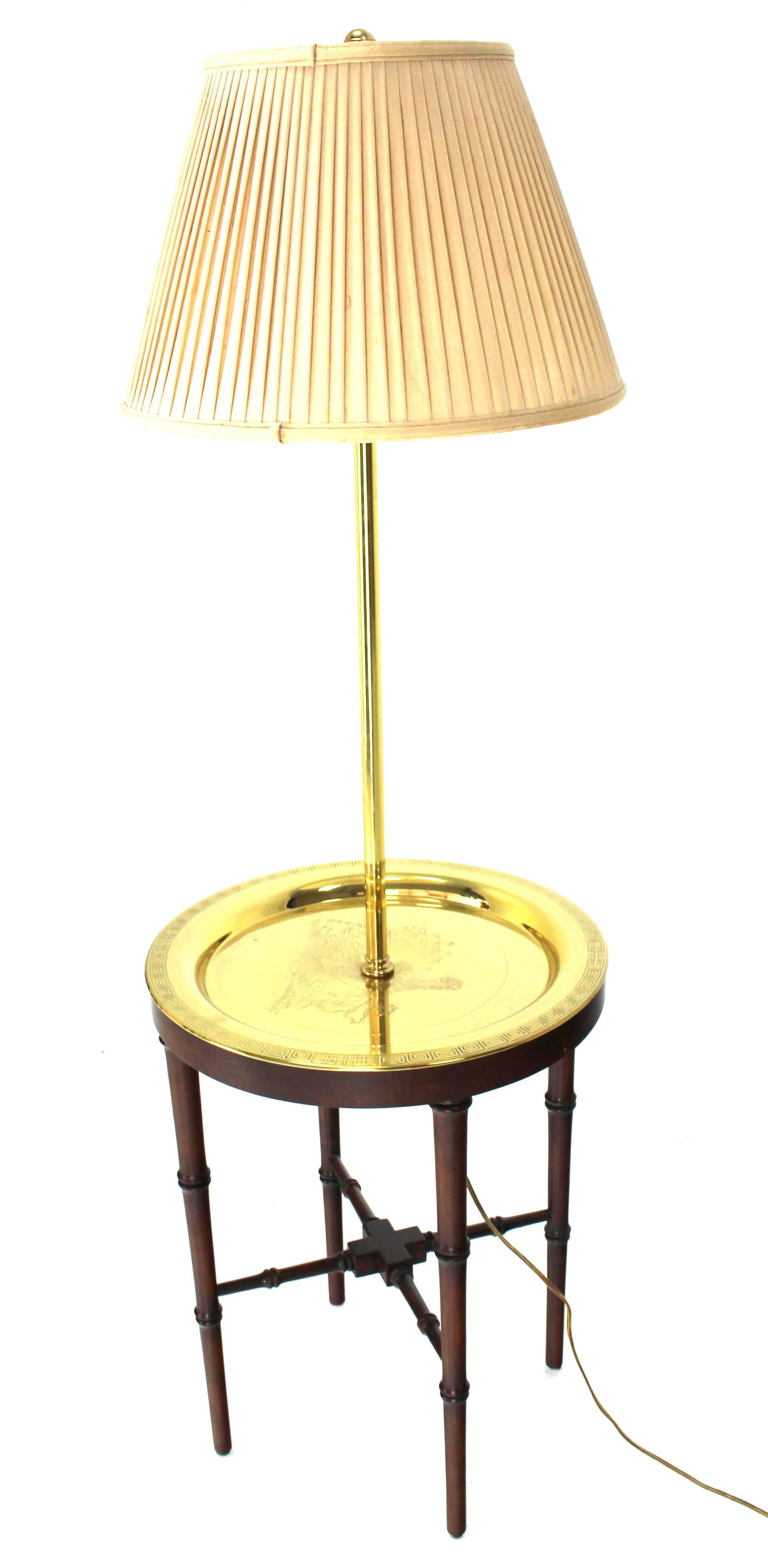 floor lamp with table tray