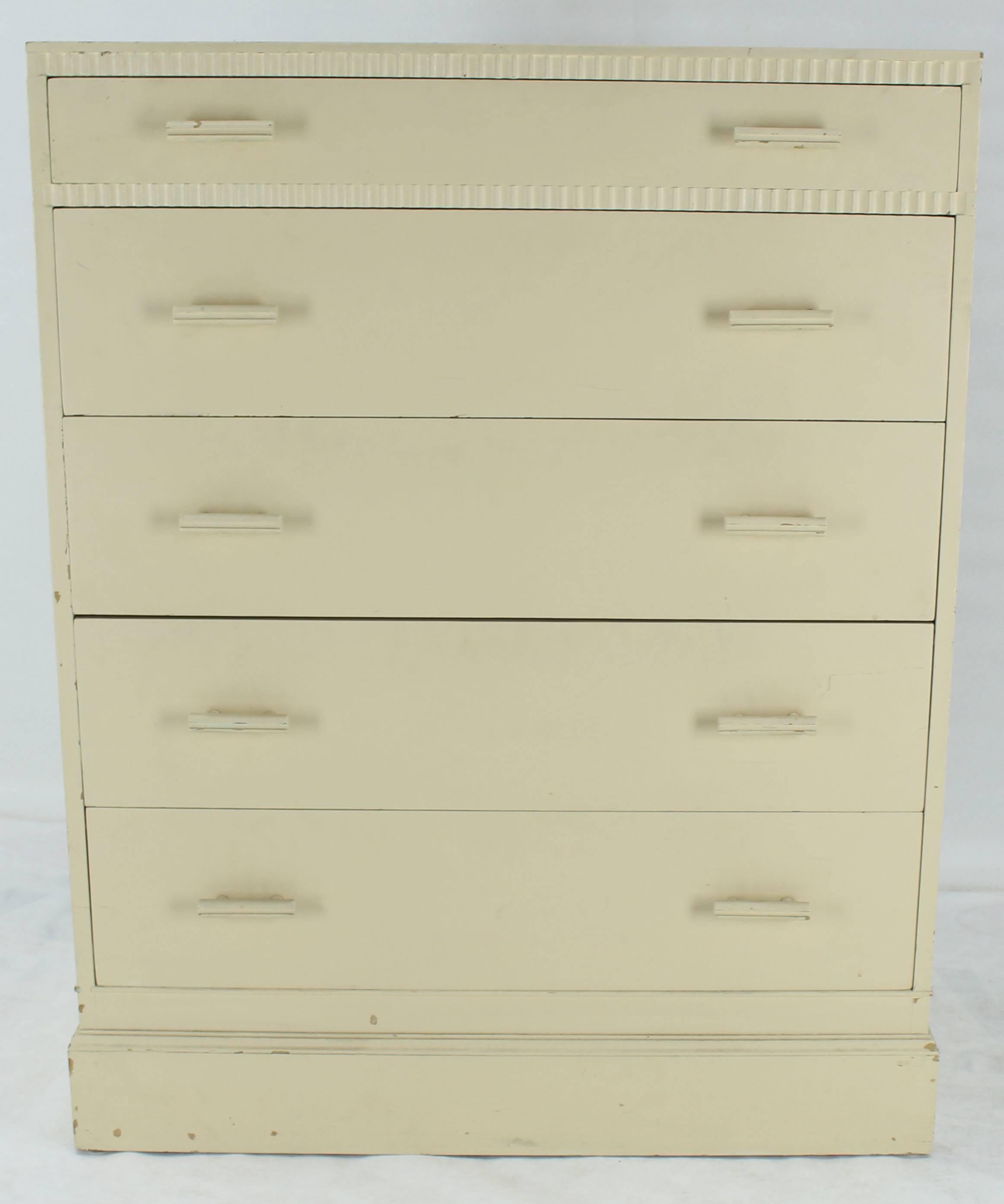 tall white 5 drawer dresser