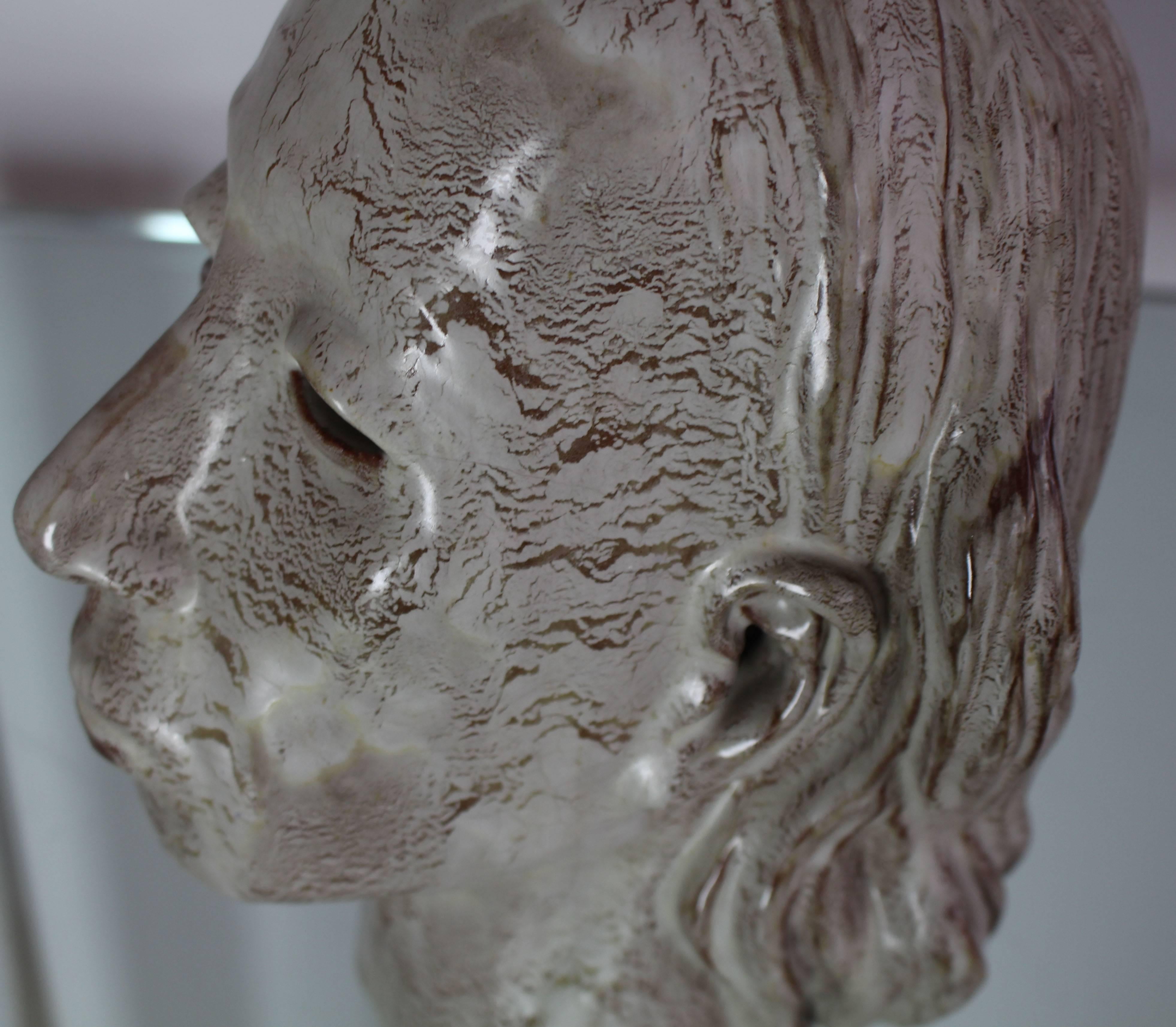 ceramic head sculpture
