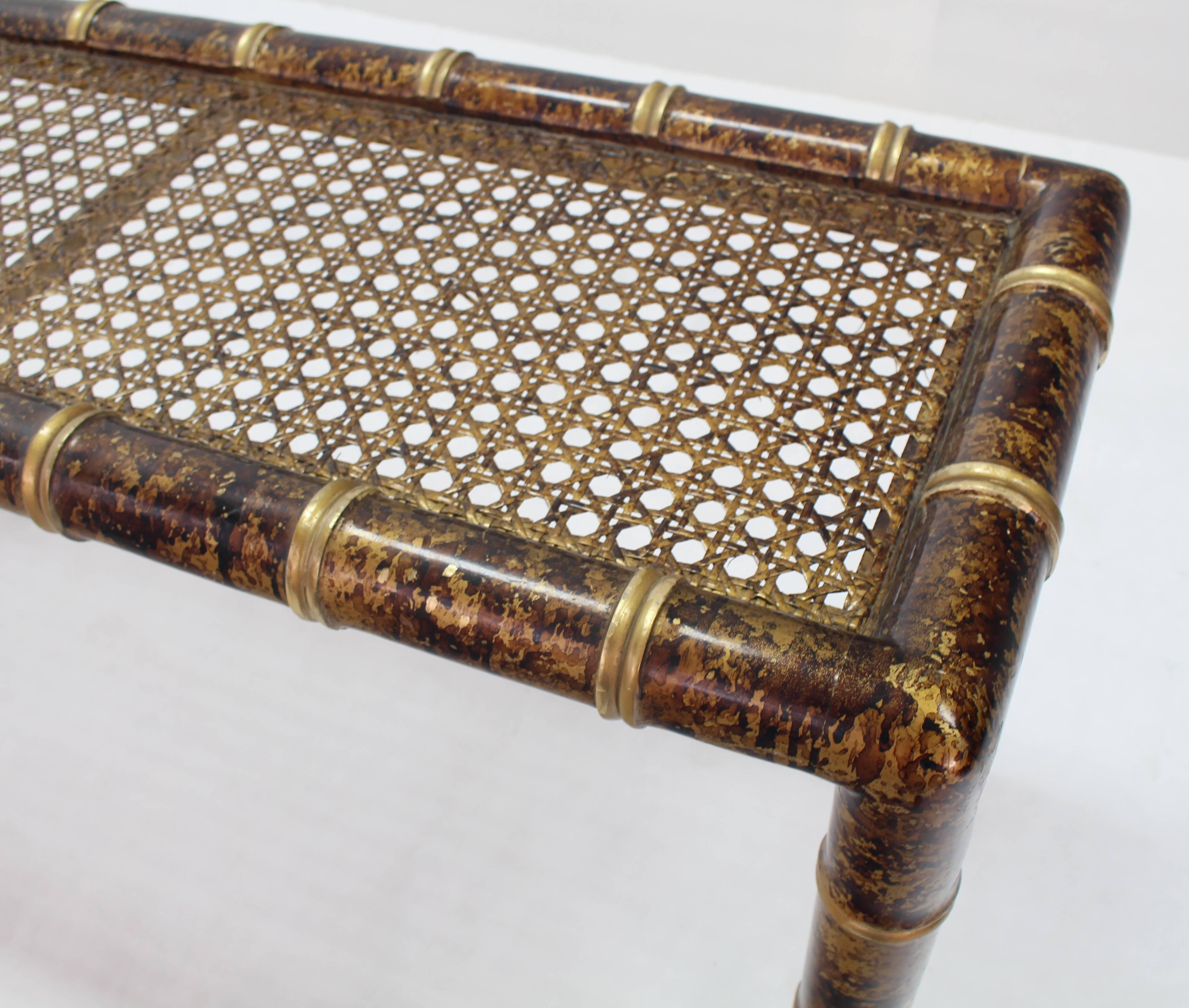 gold bamboo console table