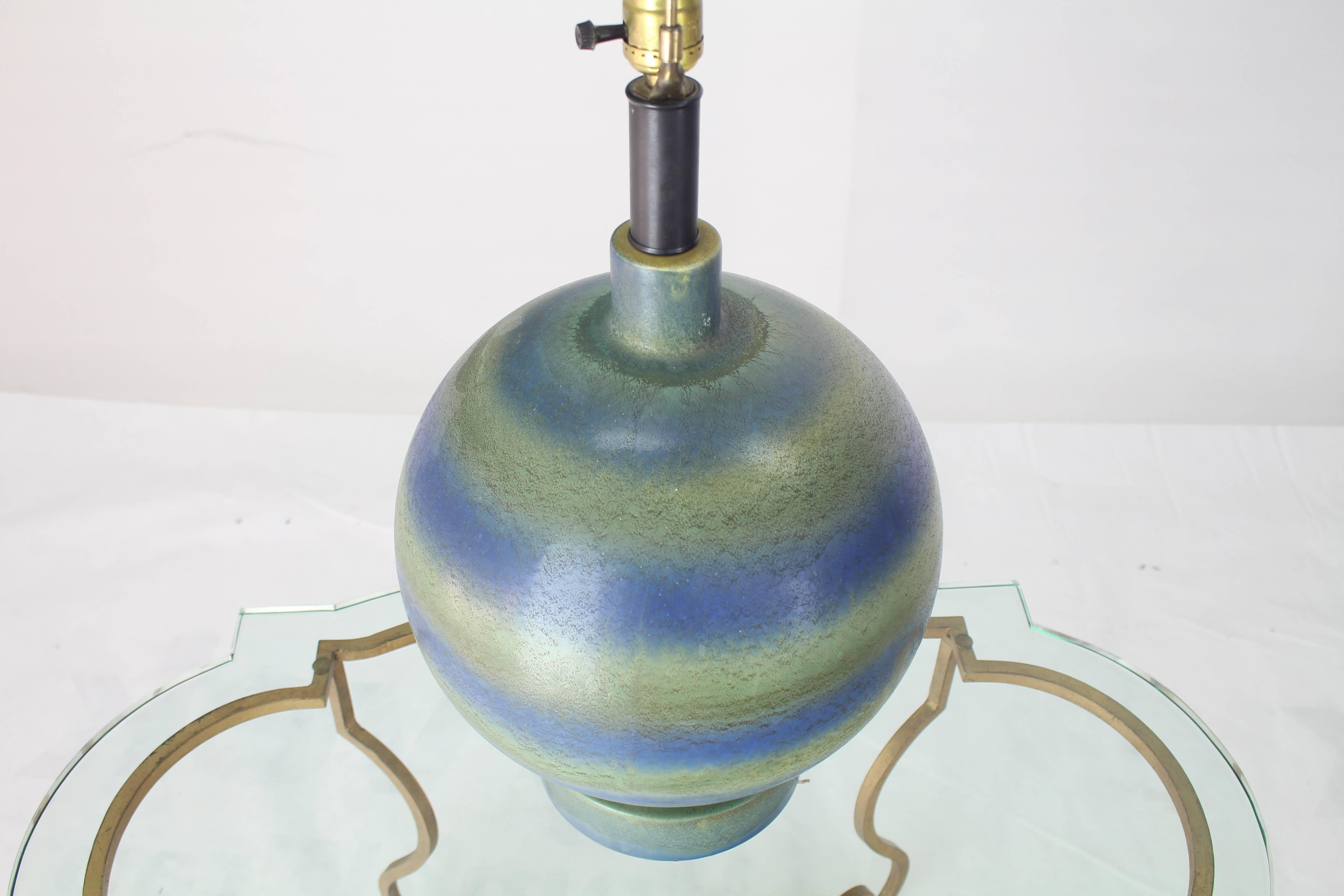 ceramic globe lamp