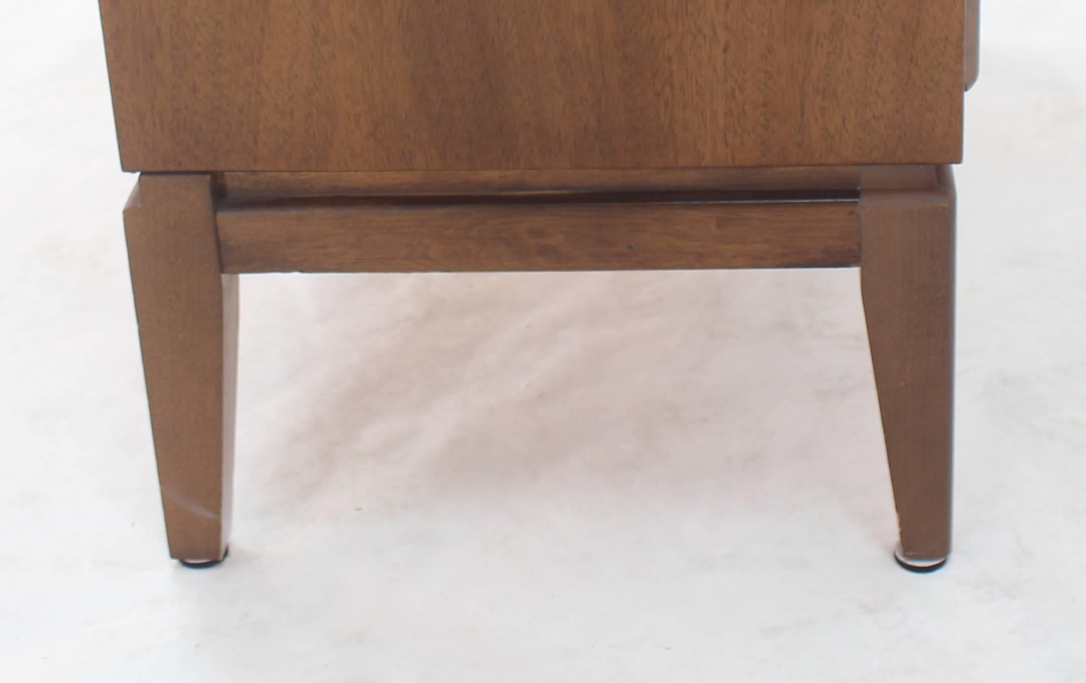 American Walnut Two-Drawer End Table Nightstand For Sale