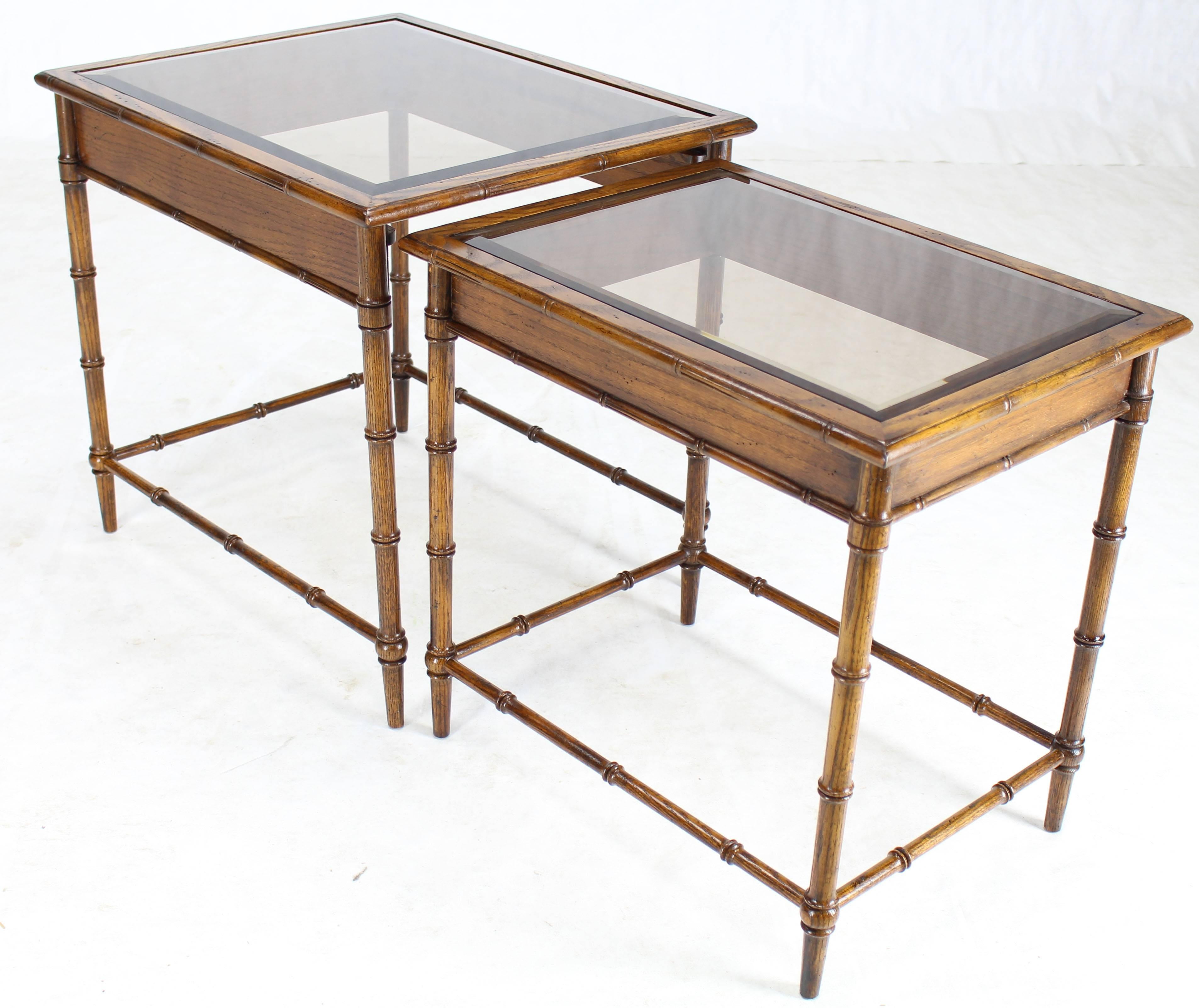 faux bamboo nesting tables