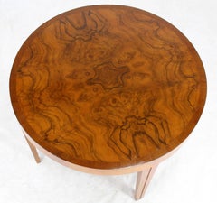 Round Burl Wood Gueridon Center Table Pedestal Biedermeier