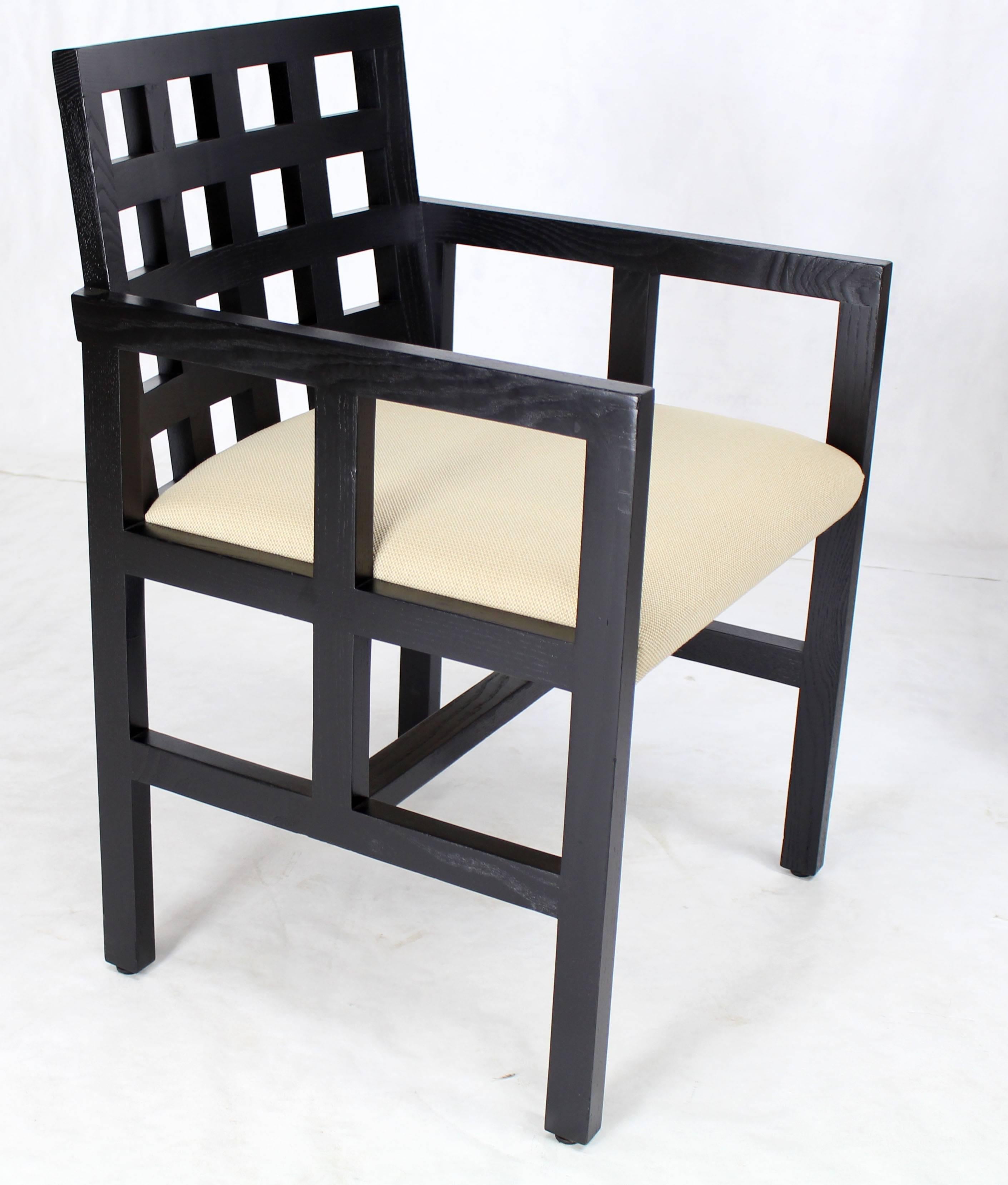 20th Century Set of Four Black Side Dining Chairs by Ward Bennet for Brickel Associates