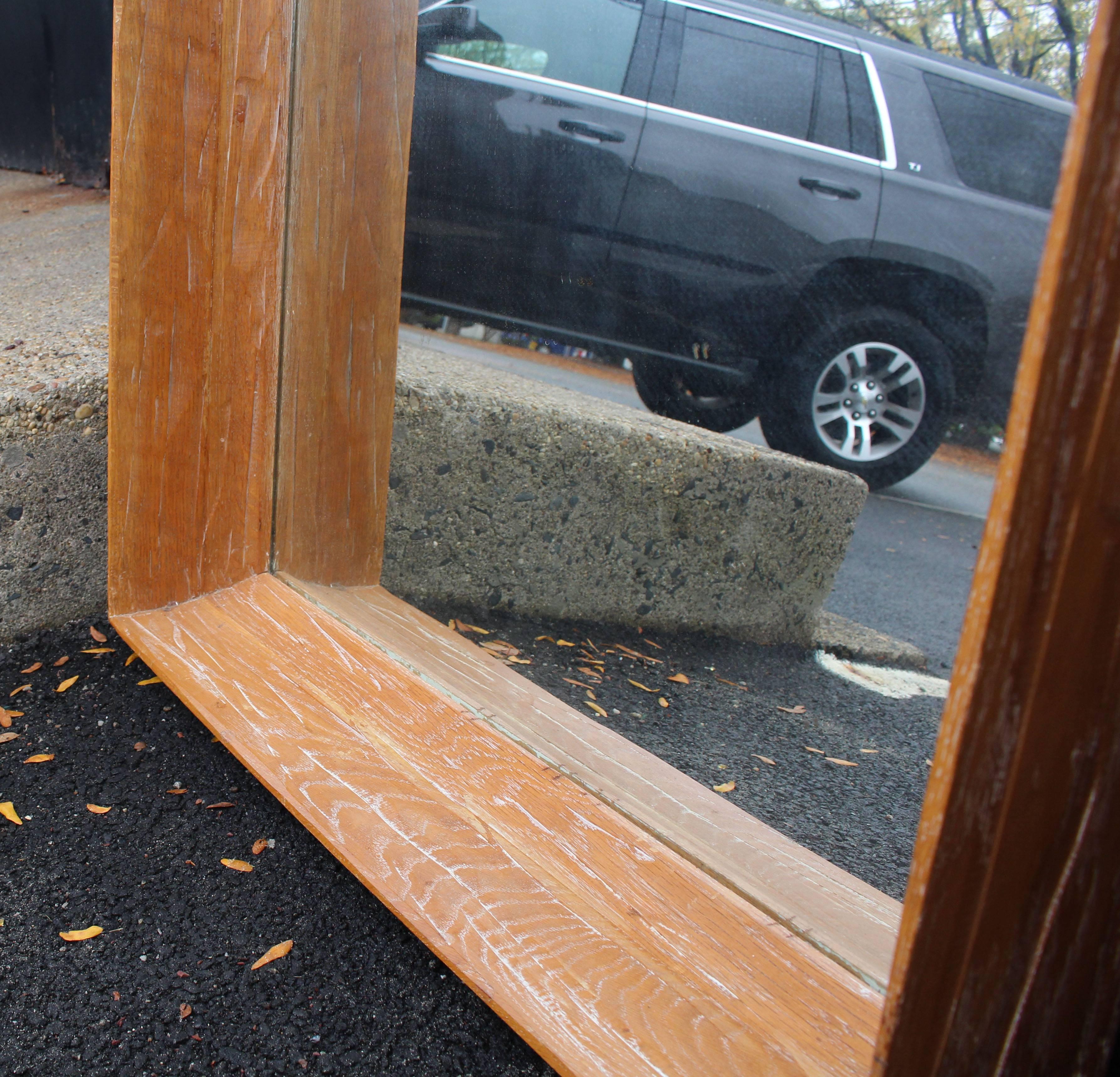 American Adze Cut Deep Profile Limed Oak Cerused Oak Frames Mirrors