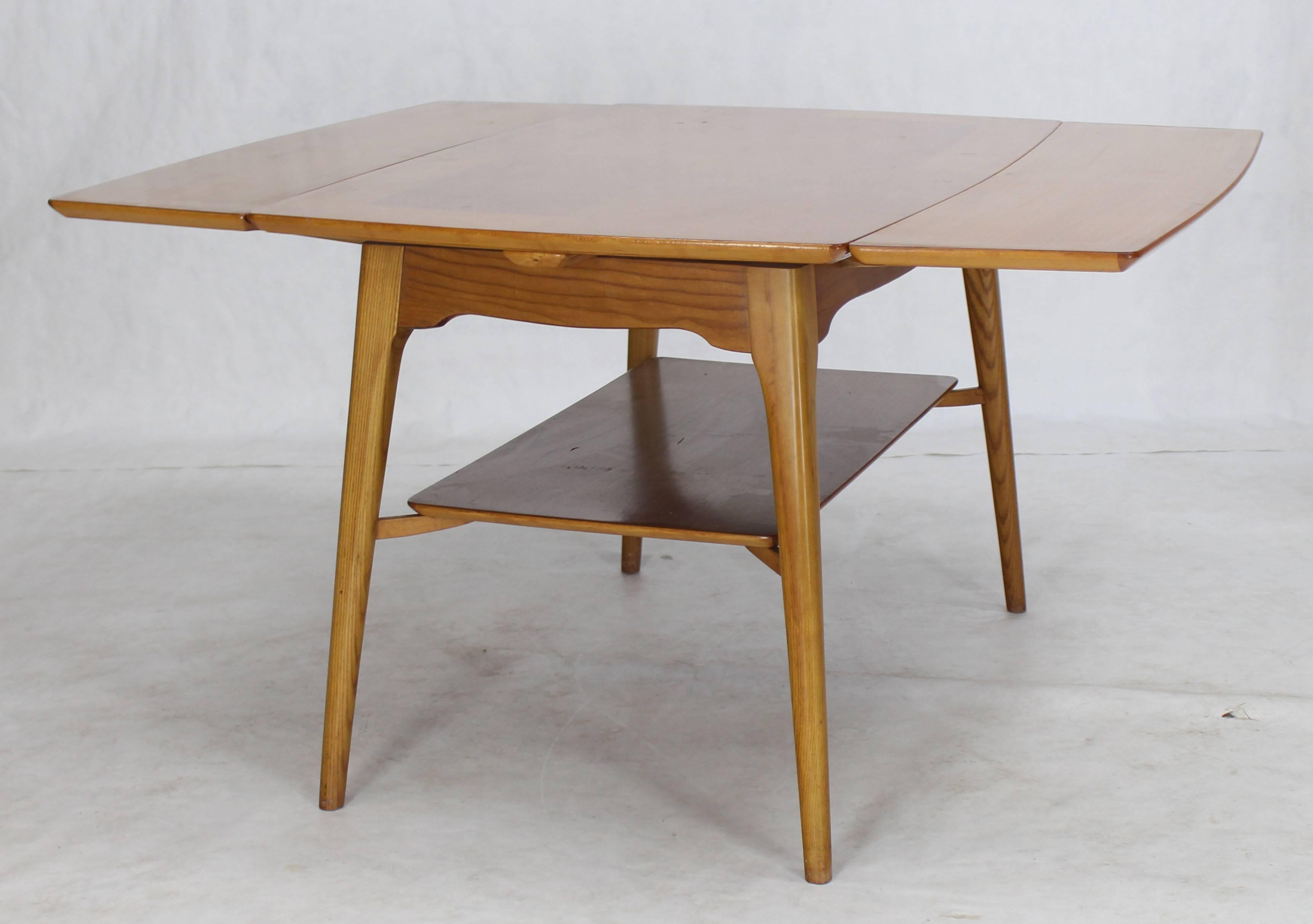 20th Century Swedish Blond Wood Expandable Refectory Coffee Side Table Childs Dining For Sale