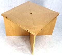 Folding Convertible Two Sizes Birch Square Conference Dining Table X-Base