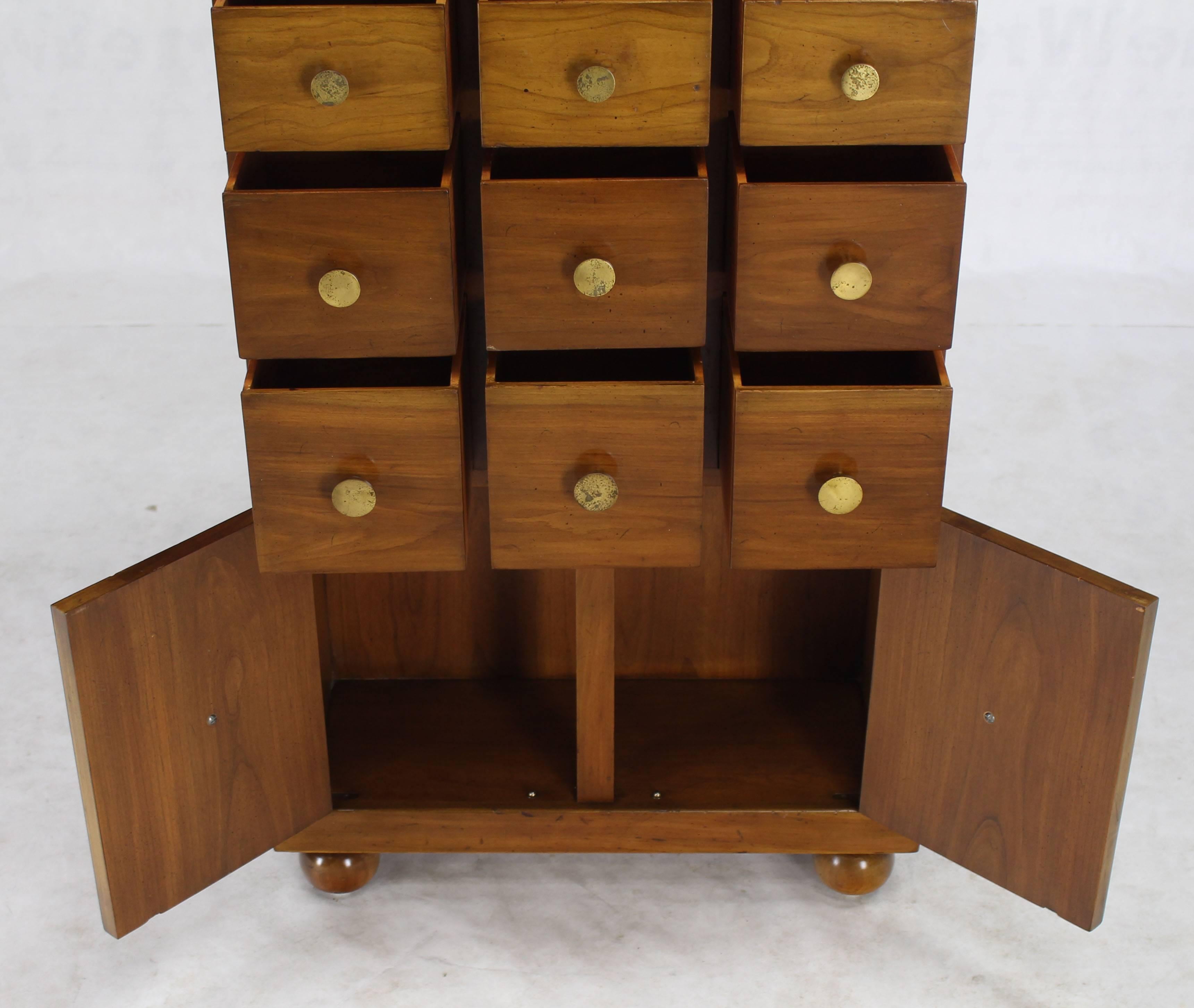 Miniature 20-Drawer Chest Dresser Solid Cherry High Boy In Excellent Condition In Rockaway, NJ