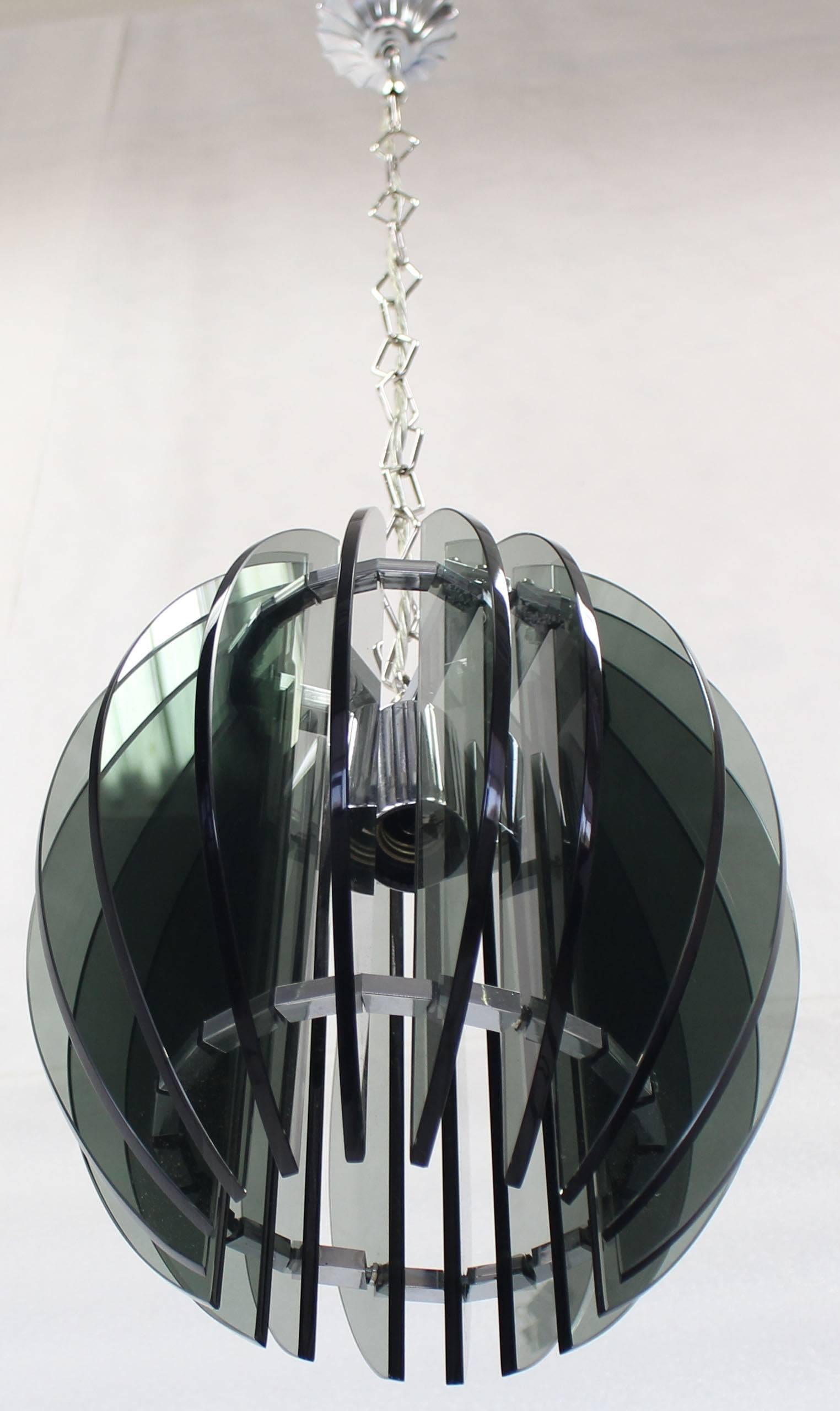 20ième siècle Veca lustre à suspension en forme de ballon de baseball italien moderne mi-siècle en vente