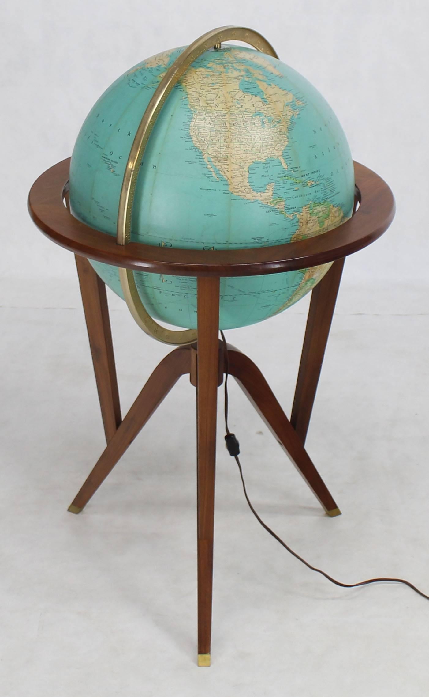 Ed Wormley von Dunbar Moderne beleuchtete Globus-Leuchte aus der Mitte des Jahrhunderts (Moderne der Mitte des Jahrhunderts) im Angebot