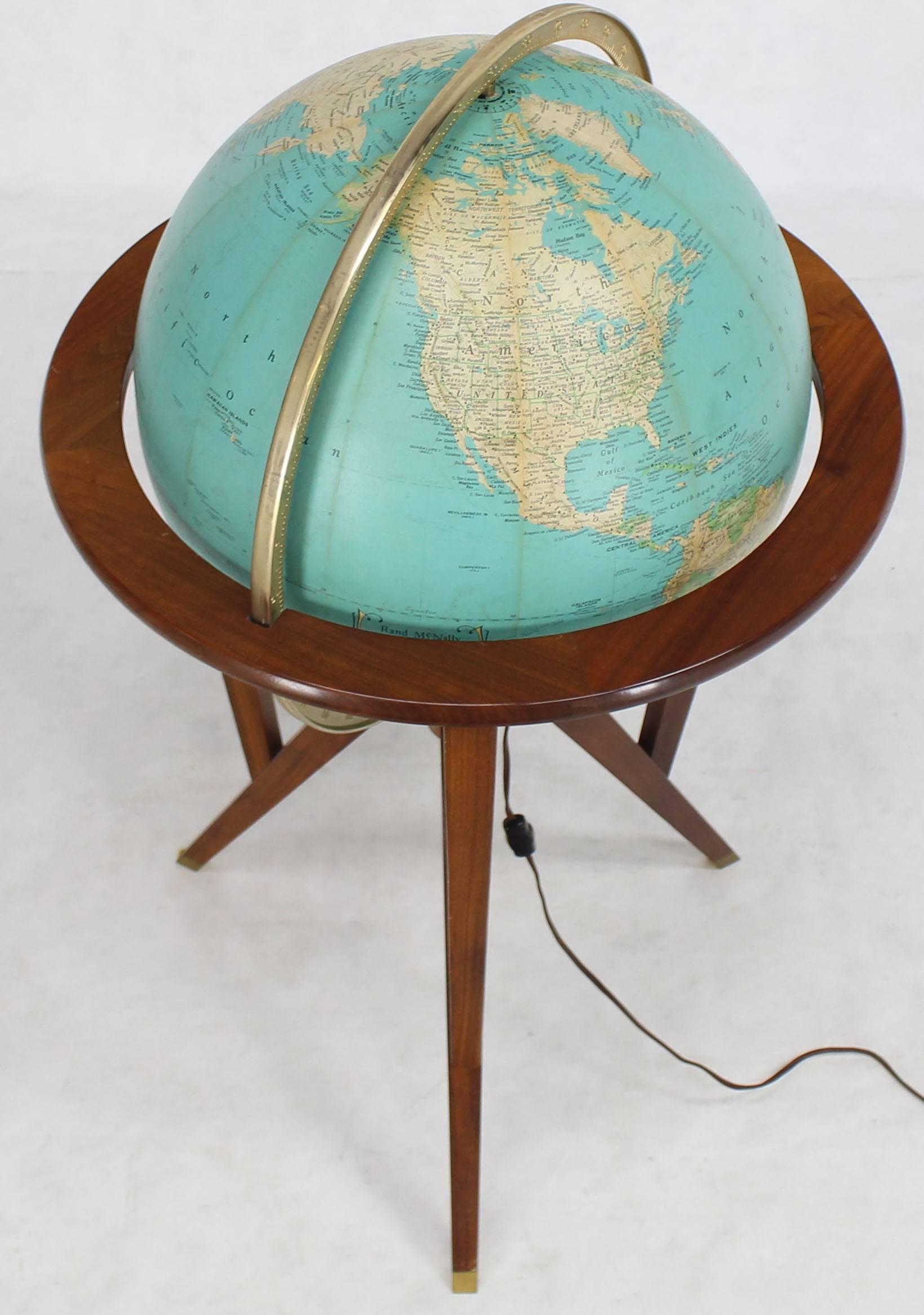 Ed Wormley von Dunbar Moderne beleuchtete Globus-Leuchte aus der Mitte des Jahrhunderts (amerikanisch) im Angebot