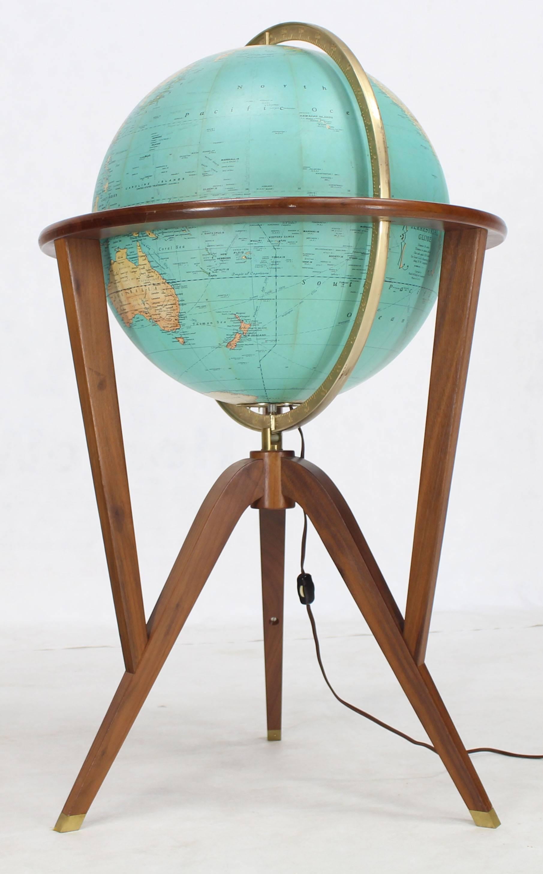 Ed Wormley von Dunbar Moderne beleuchtete Globus-Leuchte aus der Mitte des Jahrhunderts (20. Jahrhundert) im Angebot