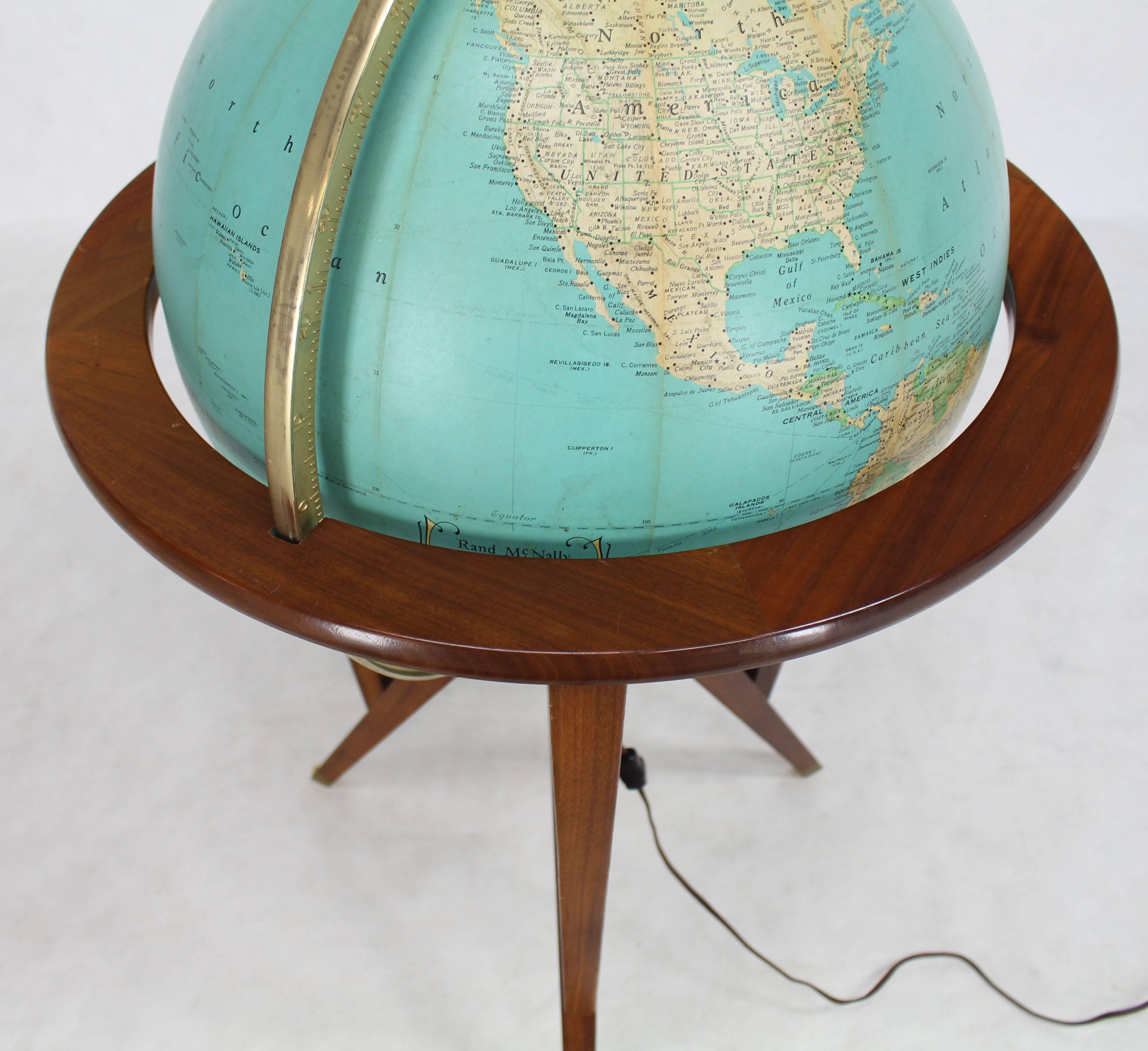 Ed Wormley von Dunbar Moderne beleuchtete Globus-Leuchte aus der Mitte des Jahrhunderts (Lackiert) im Angebot