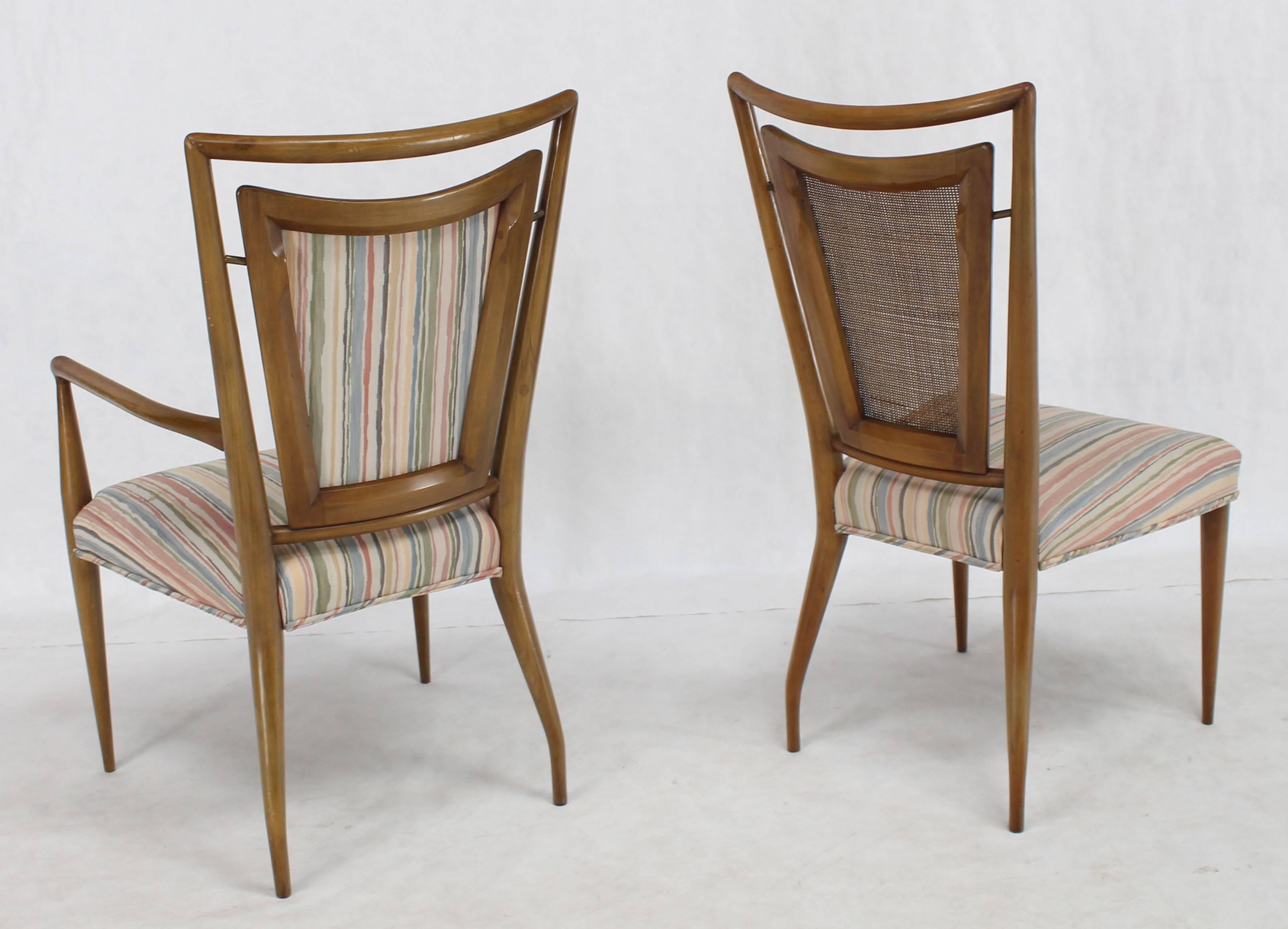 Set of very nice Mid-Century Modern design chairs in style of Gio Ponti. Italian modern influenced style made by Widdicomb.