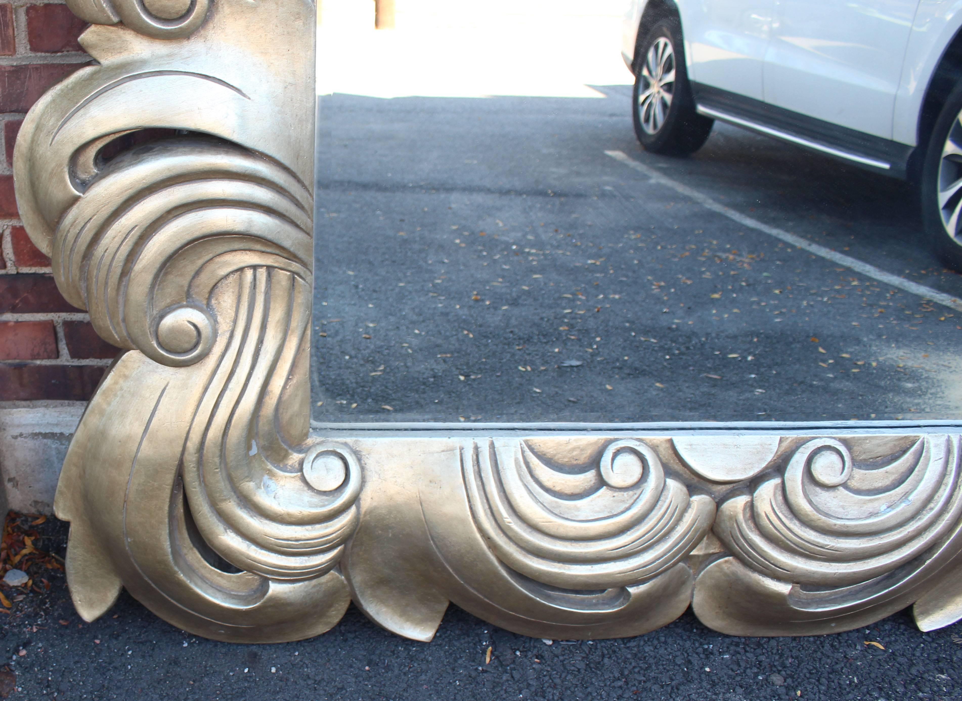Rococo Huge Large Silver Leaf Decorative Frame Mirror