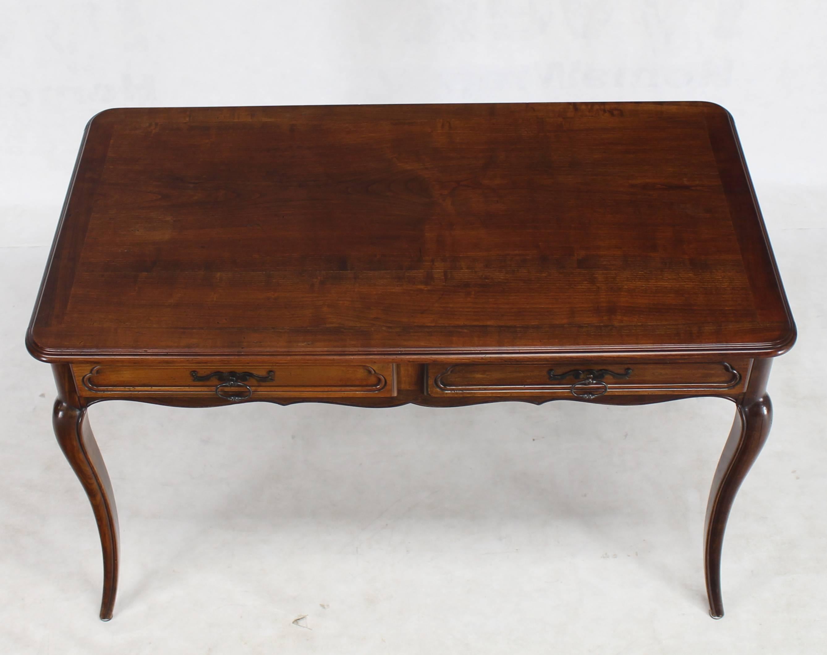 Mid-Century Modern French Provincial Low Profile Desk Writing Table Made for Bloomigdales