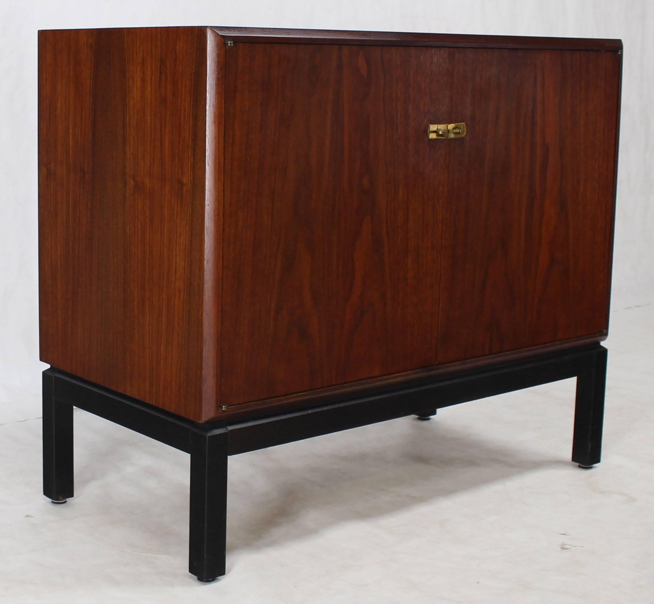 20th Century Danish Mid-Century Modern Oiled Walnut Bachelor Chest Cabinet Two-Door For Sale