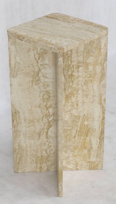 Modern X-Base Travertine Pedestal
