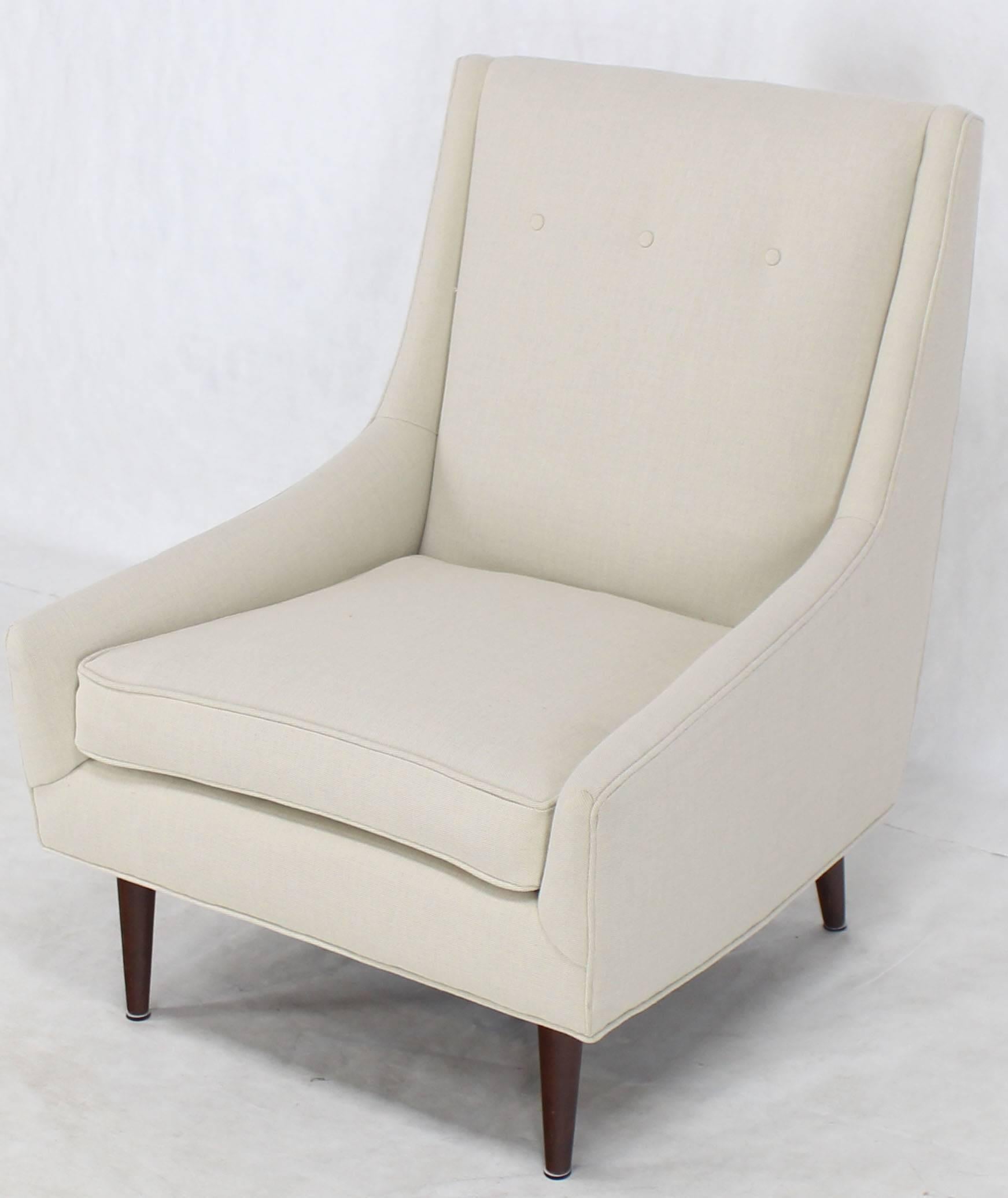 American New Upholstery Mid-Century Modern Lounge Chair For Sale