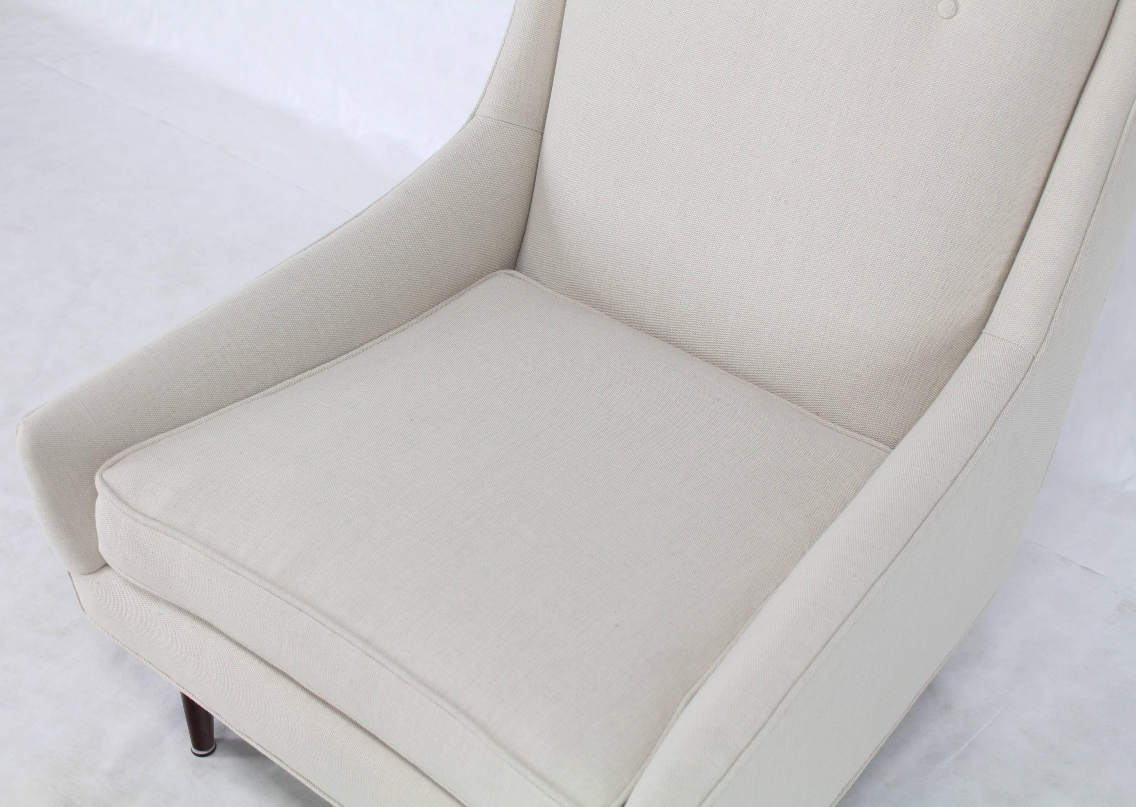20th Century New Upholstery Mid-Century Modern Lounge Chair For Sale