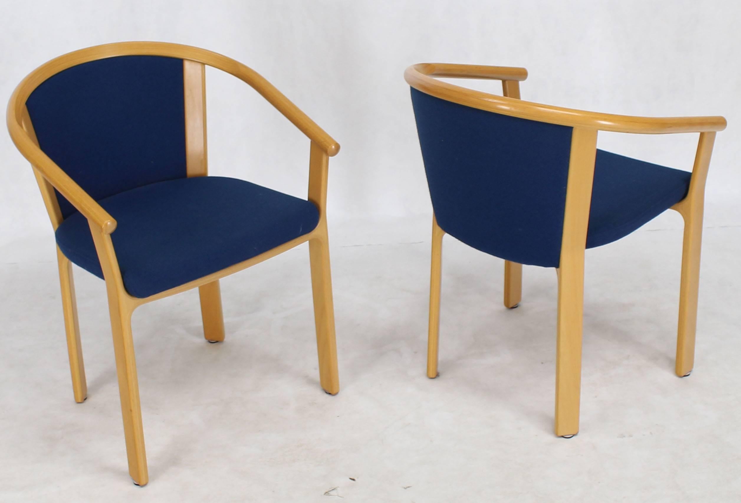 20th Century Pair of Danish Modern Barrel Back Chairs For Sale