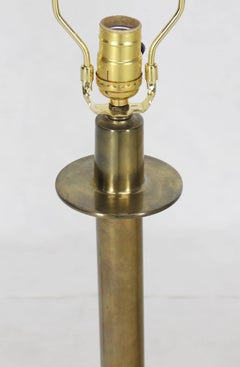 Pair of Brass Finish Metal Jug Shape Mid-Century Modern Table Lamps