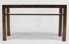 Faux Tortoise Finish Console Table