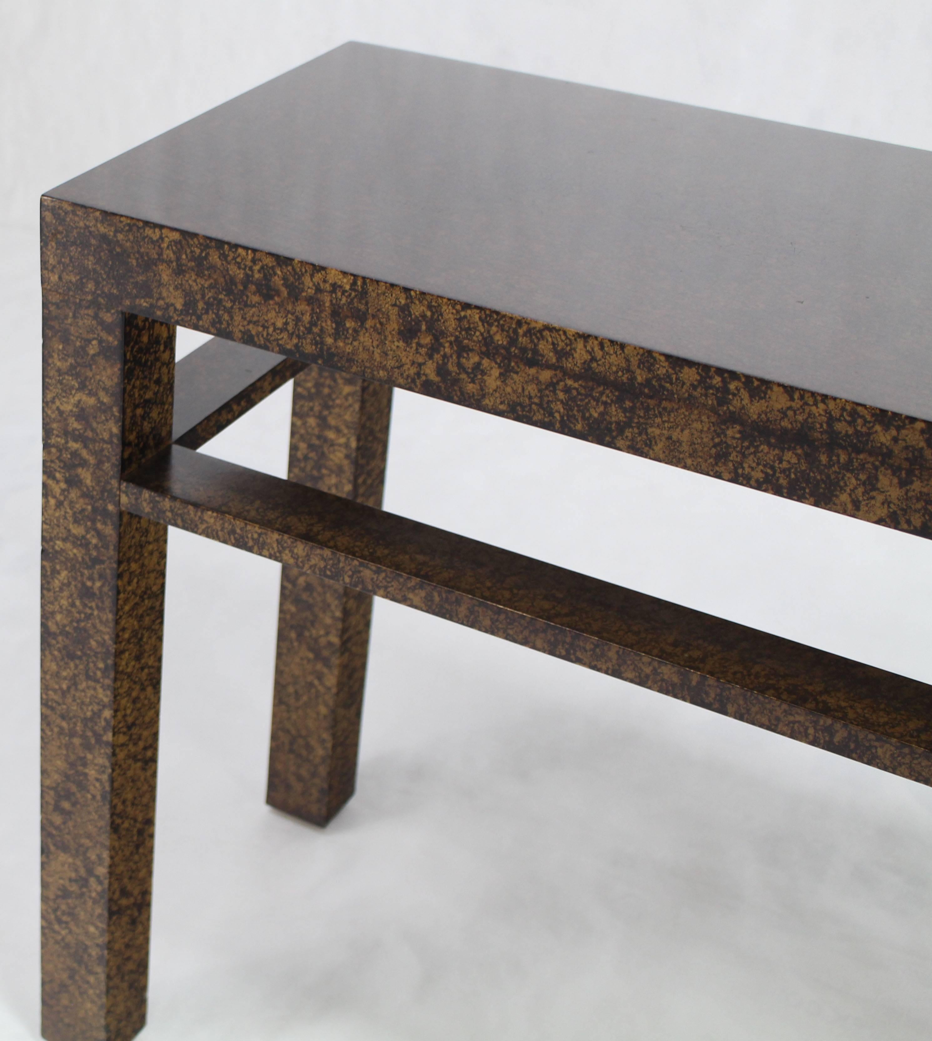 American Faux Tortoise Finish Console Table