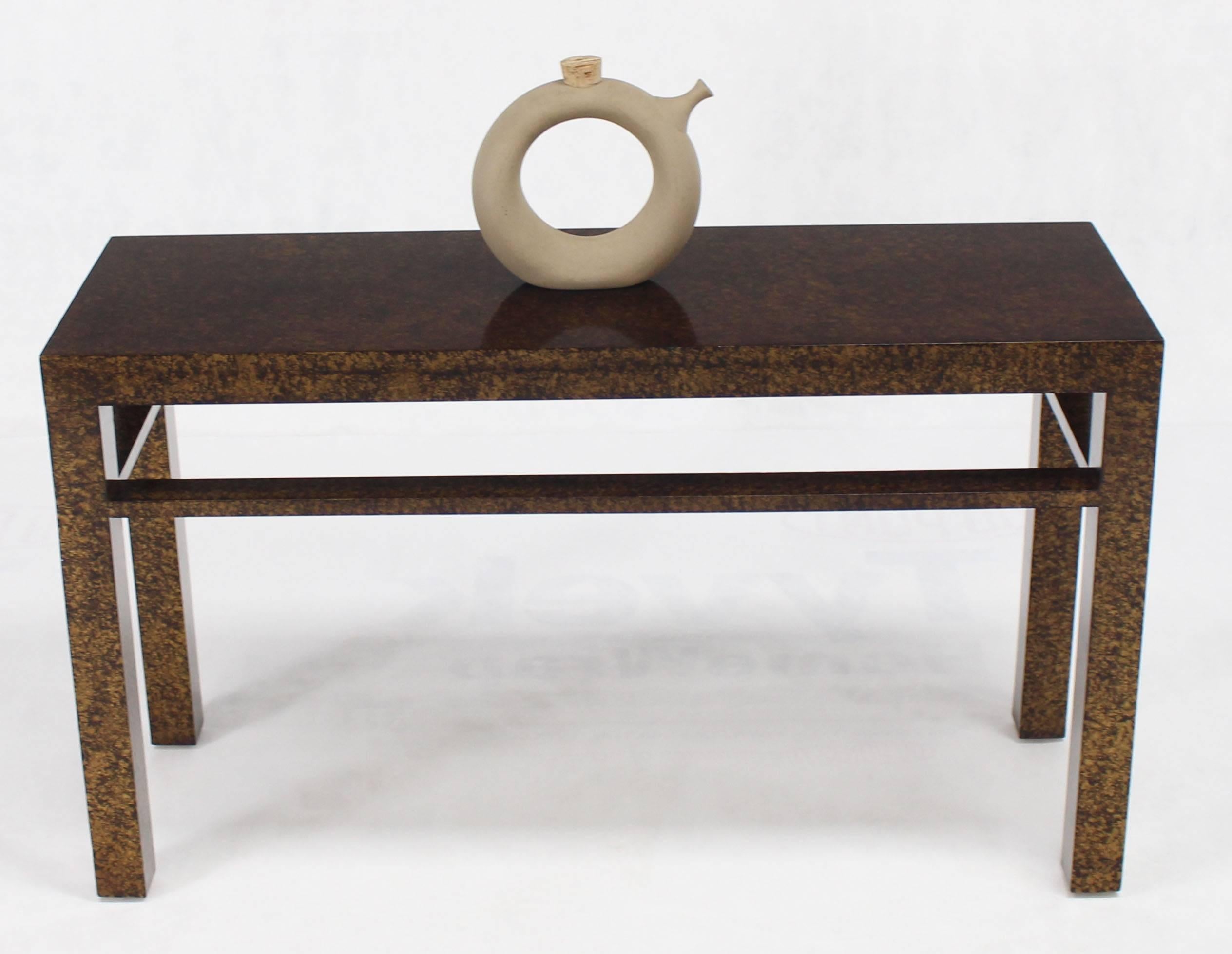 20th Century Faux Tortoise Finish Console Table