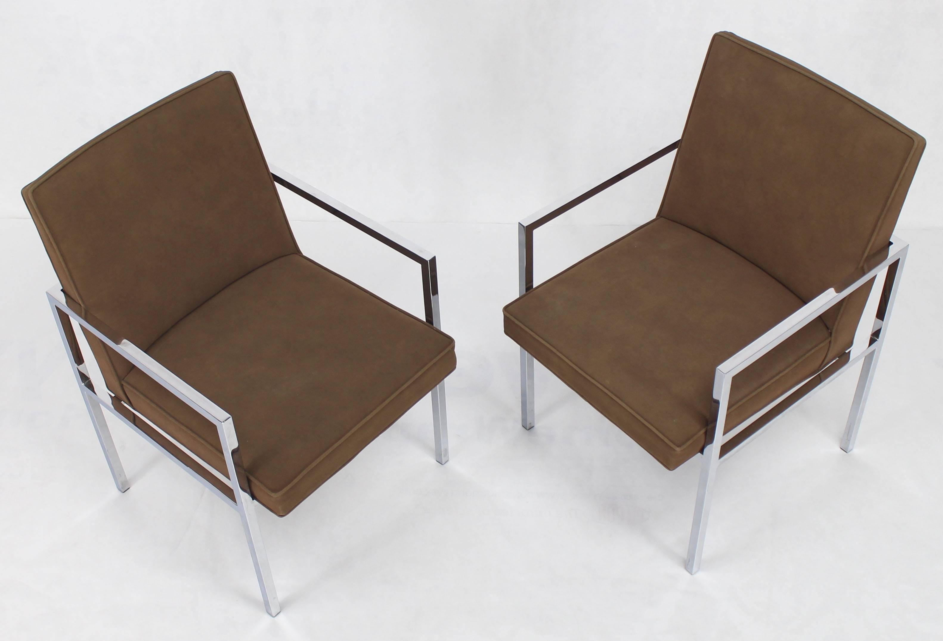chrome dining chairs with arms